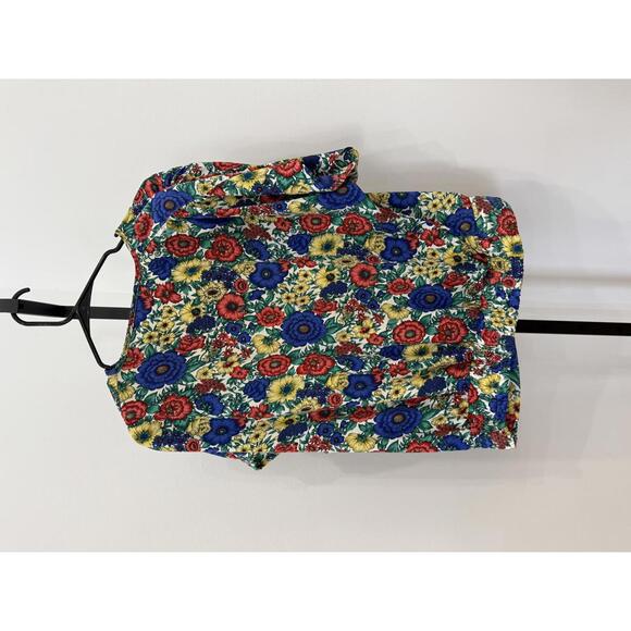 Yves St. Clair Vintage Floral Short Sleeve Blouse 12 - Picture 7 of 9